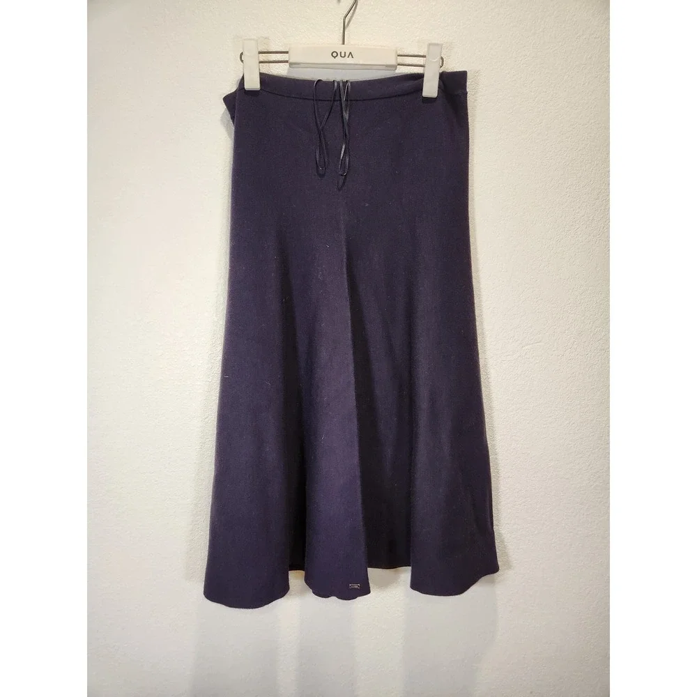 Tommy Hilfiger Knit Flare Midi Skirt Night Sky Navy XL NWT Pull On Sweater